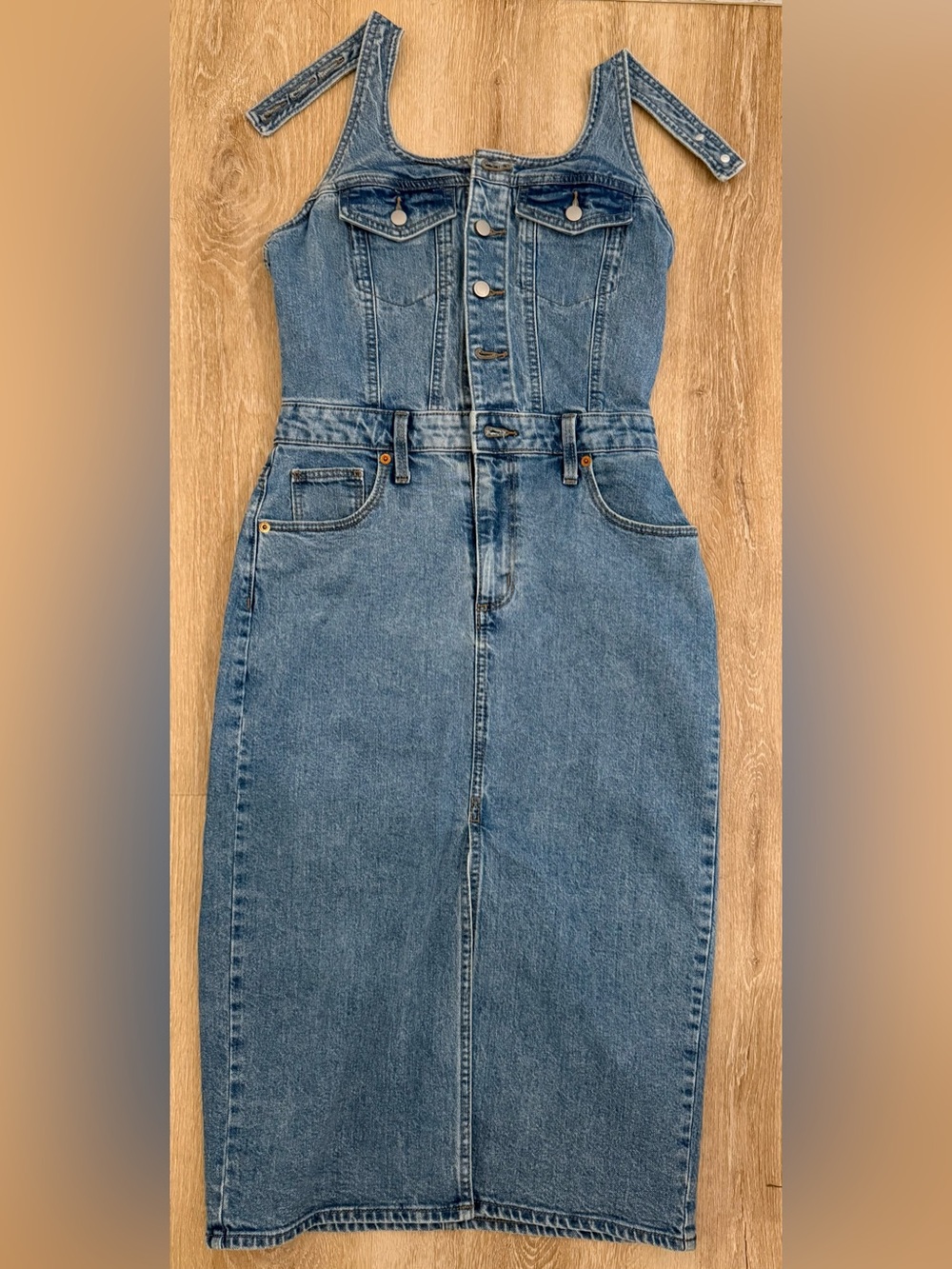 Blue Denim Halter-neck  Jeans Dress